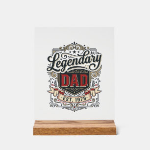 Legendäres Vintage-Daddy-Engraving-Shirt-Design (3 Acrylschild
