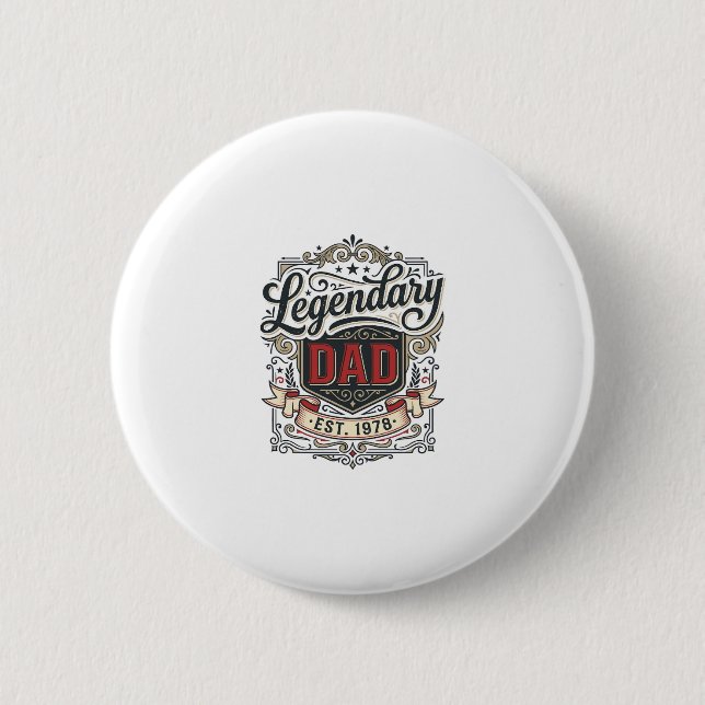 Legendäres Vintage-Daddy-Engraving-Shirt-Design (3 Button (Vorderseite)