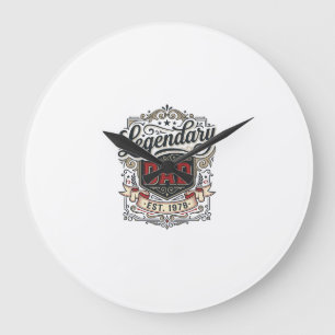 Legendäres Vintage-Daddy-Engraving-Shirt-Design (3 Große Wanduhr