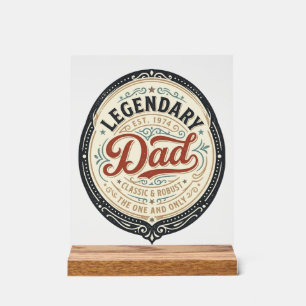 Legendäres Vintage-T-Shirt-Design mit Gravur für V Acrylschild