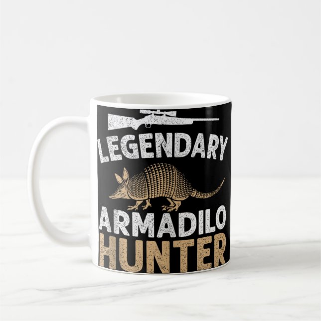 Legendary Armadillo Hunter Funny Armadillos Haunti Kaffeetasse (Links)