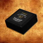 Legendary Black Gold Retro 80. Geburtstag Erinnerungskiste<br><div class="desc">Für diejenigen, die ihren 80. Geburtstag feiern, haben wir die ideale Geschenkboxen zum Geburtstag mit einem Vintagen Gefühl. Der schwarze Hintergrund mit Vintagem Typografie-Design in Weiß und Gold ist schlicht und elegant mit Retro-Ambiente. Passen Sie den Text dieses Geburtstagsgeschenks mit der Vorlage einfach an. Teil einer 80. Geburtstagskollektion mit Party...</div>