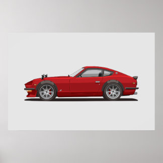 Legendary Classic Red 240z Fairlady Bug Poster
