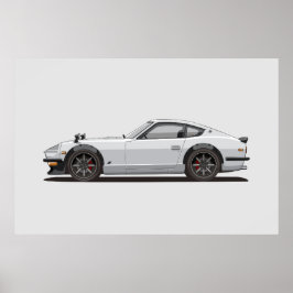 Legendary Classic White 240z Fairlady Bug Poster