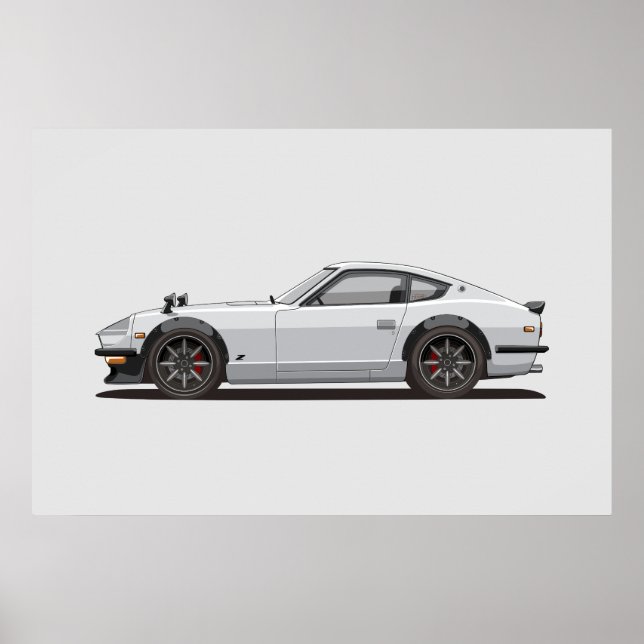 Legendary Classic White 240z Fairlady Bug Poster (Vorne)