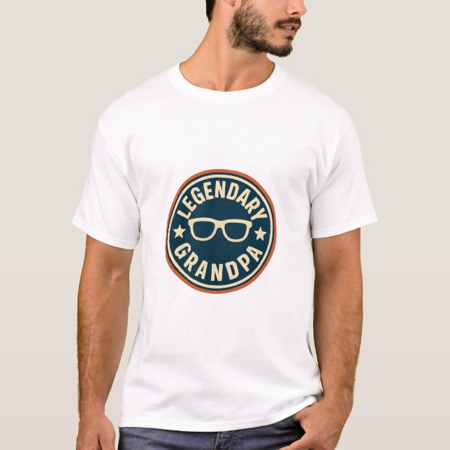 legendary grandpa retro badge T-Shirt (Vorderseite)