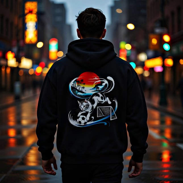 Legendary Japanese Soccer Cat - Streetwear Gift Hoodie (Von Creator hochgeladen)
