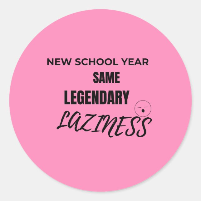 Legendary Laziness Emoji Sticker (Vorderseite)