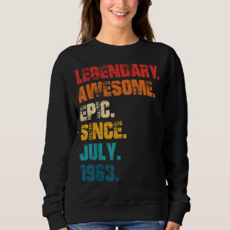 Legendary Phantastisch Epic Seit Juli 1963 Retro S Sweatshirt