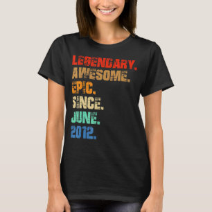 Legendary Phantastisch Epic Seit Juni 2012 Retro S T-Shirt