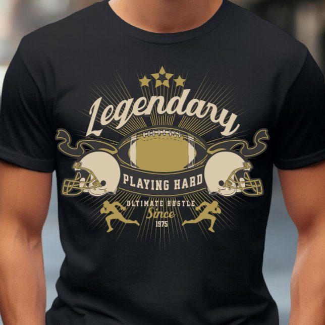 Legendary Playing Hard 50. Geburtstag Fußball T-Shirt (Von Creator hochgeladen)