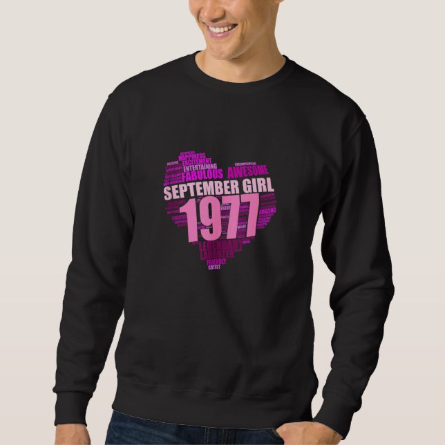 Legendary September Girl 1977 Phantastisch & Fabul Sweatshirt (Vorderseite)