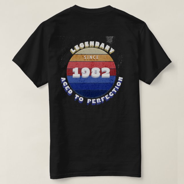 Legendary Since 1982 Retro T-Shirt (Design Rückseite)