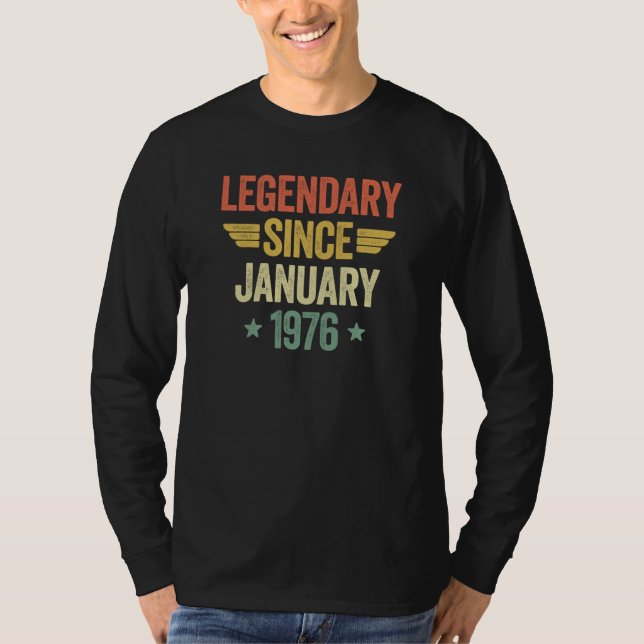 Legendary Since January 1976 T-Shirt (Vorderseite)