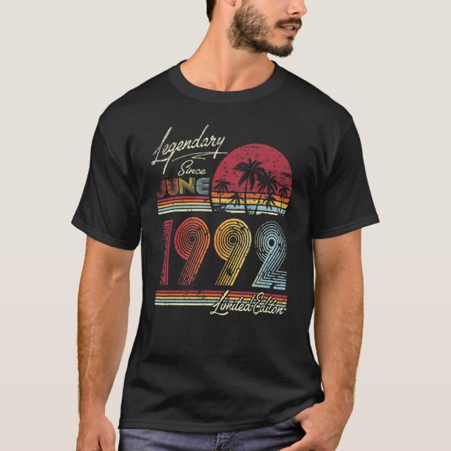 Legendary Since June 1992 30th Bithday T-Shirt (Vorderseite)