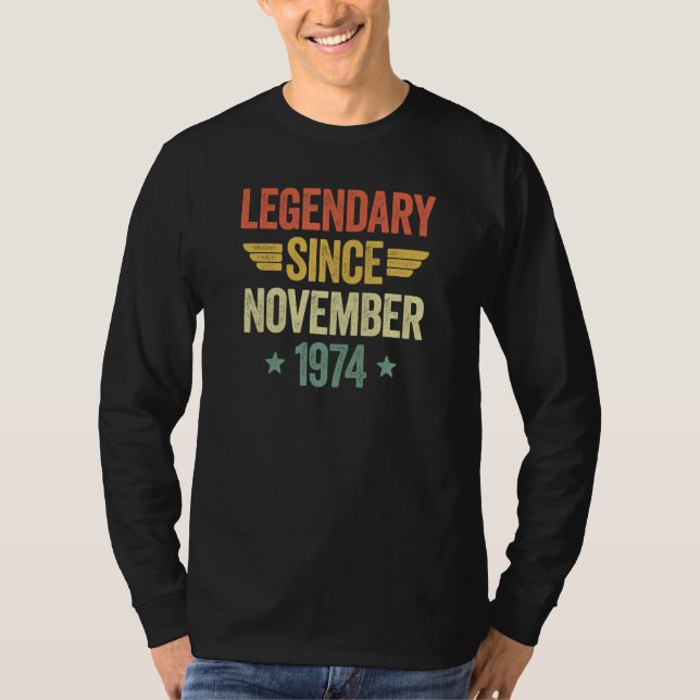 Legendary Since November 1974 T-Shirt (Vorderseite)