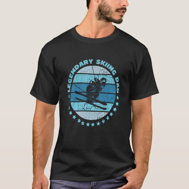 Legendary Skiing Dad Skier Father Ski Daddy Papa F T-Shirt (Vorderseite)