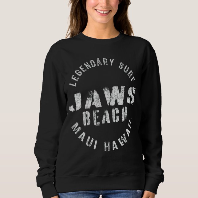 Legendary Surf White Schlicht Beach Circle Briefma Sweatshirt (Vorderseite)