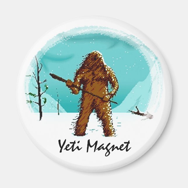 Legendary Yeti Bigfoot Big Foot Geschenke individu Magnet (Vorne)