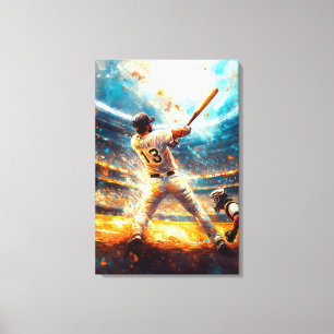 Legendary Zuhause Run - Dynamic Sports Art - Baseb Leinwanddruck