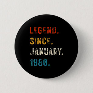 Legende 1980 46. Geburtstagsgeschenke Für Männer F Button