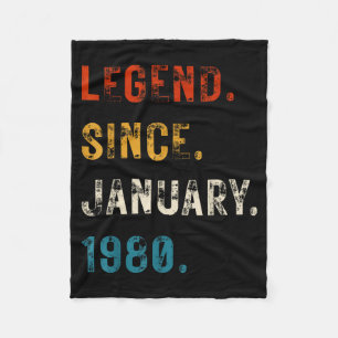 Legende 1980 46. Geburtstagsgeschenke Für Männer F Fleecedecke