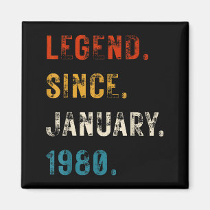 Legende 1980 46. Geburtstagsgeschenke Für Männer F Magnet