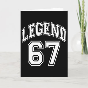 Legende 67 Number Varsity Team - 67. Geburtstag Un Karte