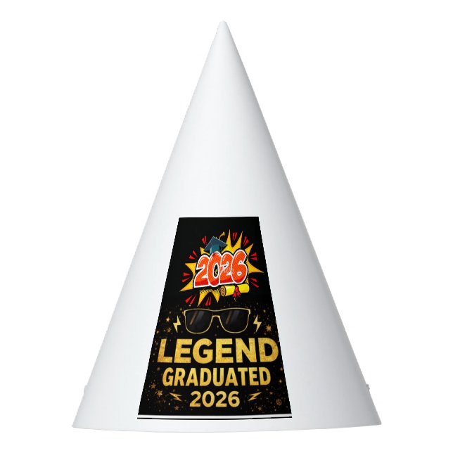 Legende Abschluss 2026 Lustiges Abschlussdesign |  Partyhütchen (Vorderseite)