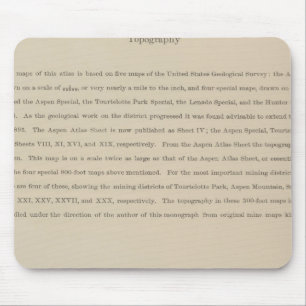 Legende Atlas an die Geologie des Aspen-Distrikts Mousepad