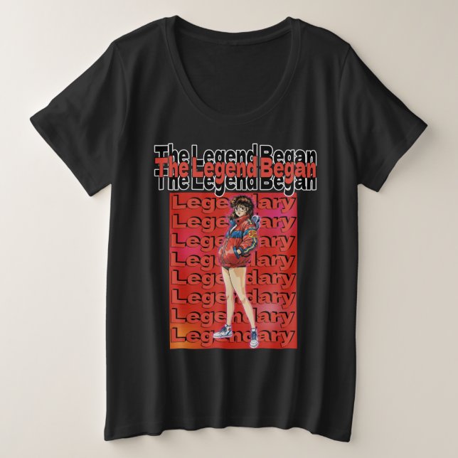 Legende begann  große größe T-Shirt (Design vorne)