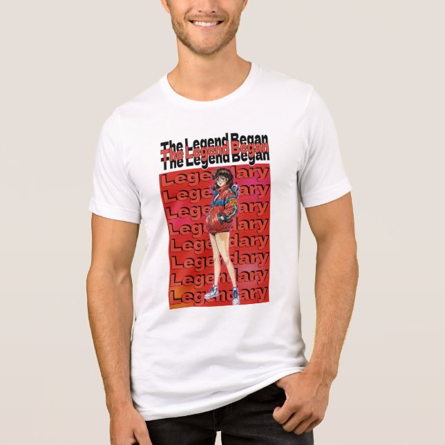 Legende begann  Tri-Blend shirt (Vorderseite)