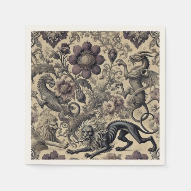 Legende der Gilded Guardians — gotisch Viktorianis Serviette (Vorderseite)
