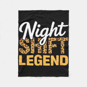Legende der Nachtschicht lustiger Spruch sarkastis Fleecedecke