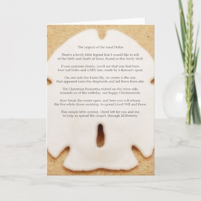 Legende der Sand-Dollar-Karte Feiertagskarte (Vorderseite)