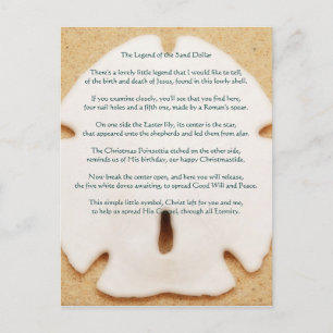 Legende der Sand Dollar Postkarte
