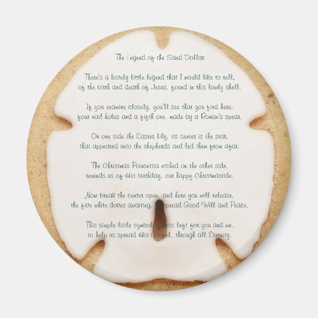 Legende des Sand Dollar Round Magnet (Vorne)