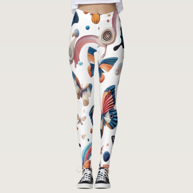 Legende Design für Erwachsene - farbenfrohe Schmet Leggings (Vorderseite)