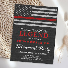 Legende Feuerwehrruhestand Party Thin Red Line Einladungspostkarte