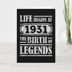 Legende Geboren 1931 Retro Vintage Geburtstagsgesc Karte