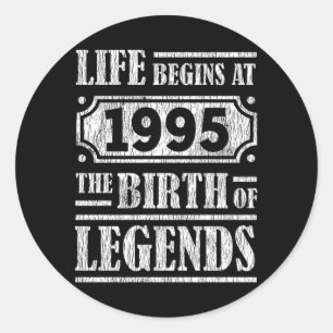 Legende, geboren 1995 Retro-Vintage-Geschenk zum G Runder Aufkleber