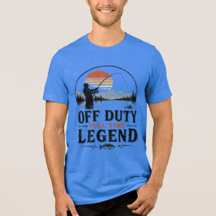 'Legende im Ruhestand' Vintage-Angeln Tri-Blend Shirt