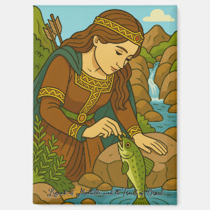Legende Mathilde und Trout von Orval, Belgien Magnet