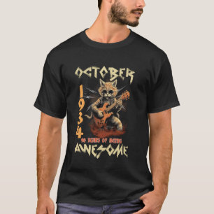 Legende Oktober 1934 90. Geburtstag Classic Cat Mu T-Shirt