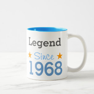 Legende seit 1968 zweifarbige tasse