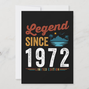 Legende seit 1972 Geburtstag Retro Vintage Einladung
