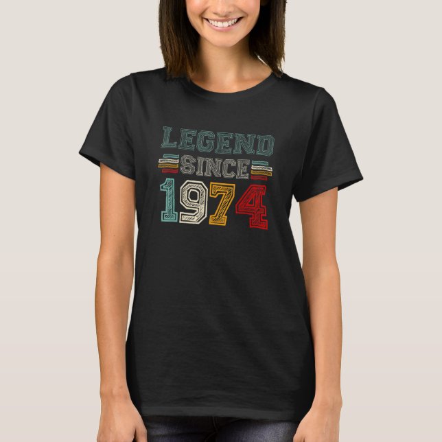 Legende seit 1974 49. Geburtstag T-Shirt (Vorderseite)