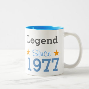 Legende seit 1977 zweifarbige tasse