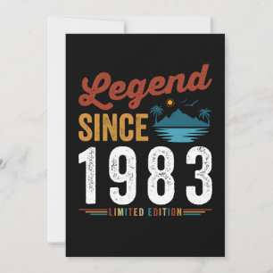 Legende seit 1983 Geburtstag Retro Vintage Einladung
