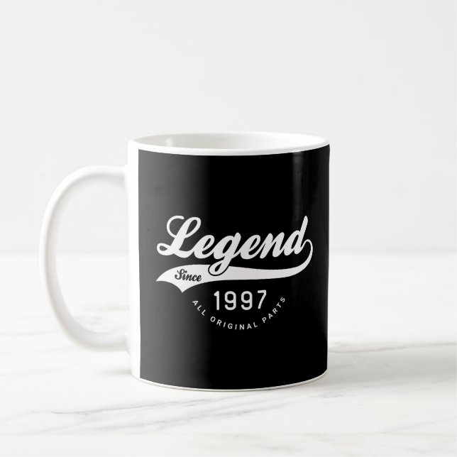 Legende seit 1997 Vintager Geburtstag Kaffeetasse (Links)